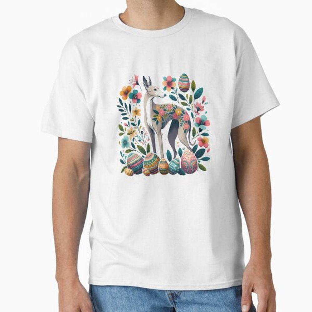 Floral Easter Greyhound Dog Shirt Floral Easter Greyhound Dog Shirt